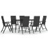 Juego de comedor de jardín 7 piezas ratán sintético