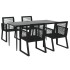 Juego de comedor de jardín 5 piezas ratán PVC