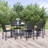 Juego de comedor de jardín 7 piezas ratán sintético