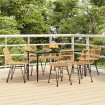 Juego de comedor de jardín 7 piezas ratán sintético