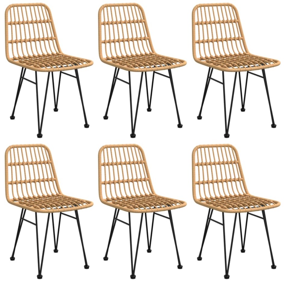 Juego de comedor de jardín 7 piezas ratán