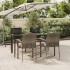 Set comedor jardín 5 pzas y cojines ratán sintético negro