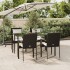 Set de muebles jardín 5 pzas con cojines ratán sintético
