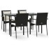 Set de muebles jardín 5 pzas con cojines ratán sintético