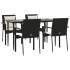 Set de muebles jardín 5 pzas con cojines ratán sintético