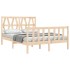 Estructura de cama sin colchón madera de pino blanca 140x200
