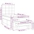 Cama box spring con colchón terciopelo gris oscuro 80x200