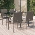 Set comedor jardín 5 pzas y cojines ratán sintético negro