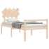 Cama para personas mayores con cabecero madera maciza 90x200
