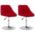 Sillas de comedor giratorias 2 unidades terciopelo rojo