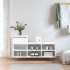 Mueble zapatero madera contrachapada blanco brillo 102x36x60