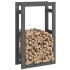 Estante para leña madera maciza de pino gris 60x25x100