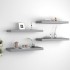 Estantes flotantes de pared 4 uds MDF gris 60x23,5x3,8