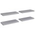 Estantes flotantes de pared 4 uds MDF gris 60x23,5x3,8