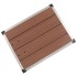 Plato de ducha de jardín WPC acero inoxidable marrón 80x62