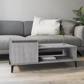 Mesa de centro madera contrachapada gris Sonoma 100x50x45