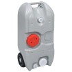 Depósito de agua con ruedas para camping gris 40 L
