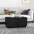 Mesa de centro madera maciza de pino negro 80x50x40