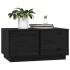Mesa de centro madera maciza de pino negro 80x50x40