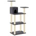Rascador para gatos con postes de sisal gris oscuro 118,5