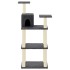 Rascador para gatos con postes de sisal gris oscuro 118,5