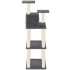 Rascador para gatos con postes de sisal gris oscuro 118,5