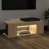 Mueble de TV con luces LED roble Sonoma 90x39x30