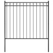 Valla de jardín de acero negro 1,7x1,5 m