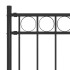 Valla de jardín de acero negro 1,7x1,5