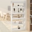 Estantería/divisor madera ingeniería blanco brillo 80x30x166 cm