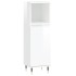 Armario de baño madera contrachapada blanco brillo 30x30x100
