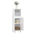 Armario de baño madera contrachapada blanco brillo 30x30x100