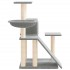 Rascador para gatos con postes de sisal gris claro 82