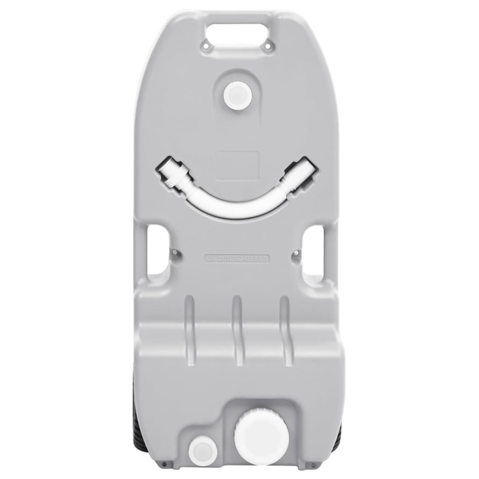 Depósito de agua con ruedas para camping gris 25