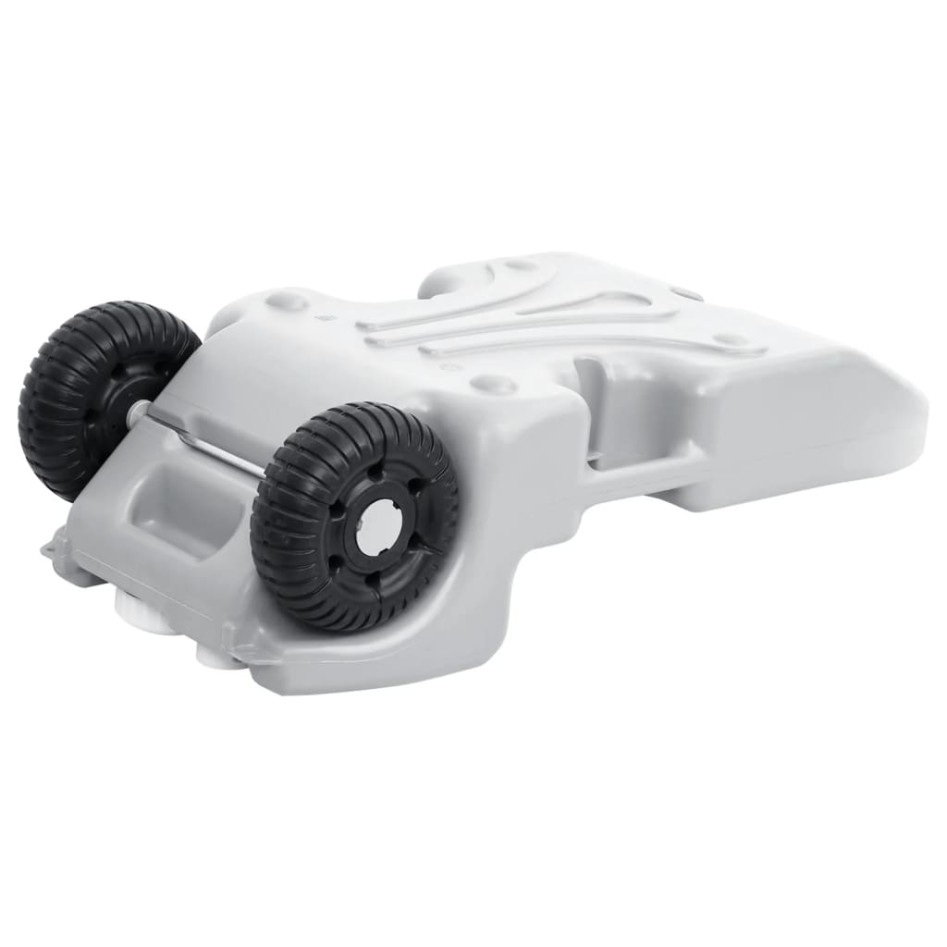 Depósito de agua con ruedas para camping gris 25