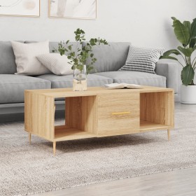 Mesa de centro madera contrachapada roble Sonoma 102x50x40