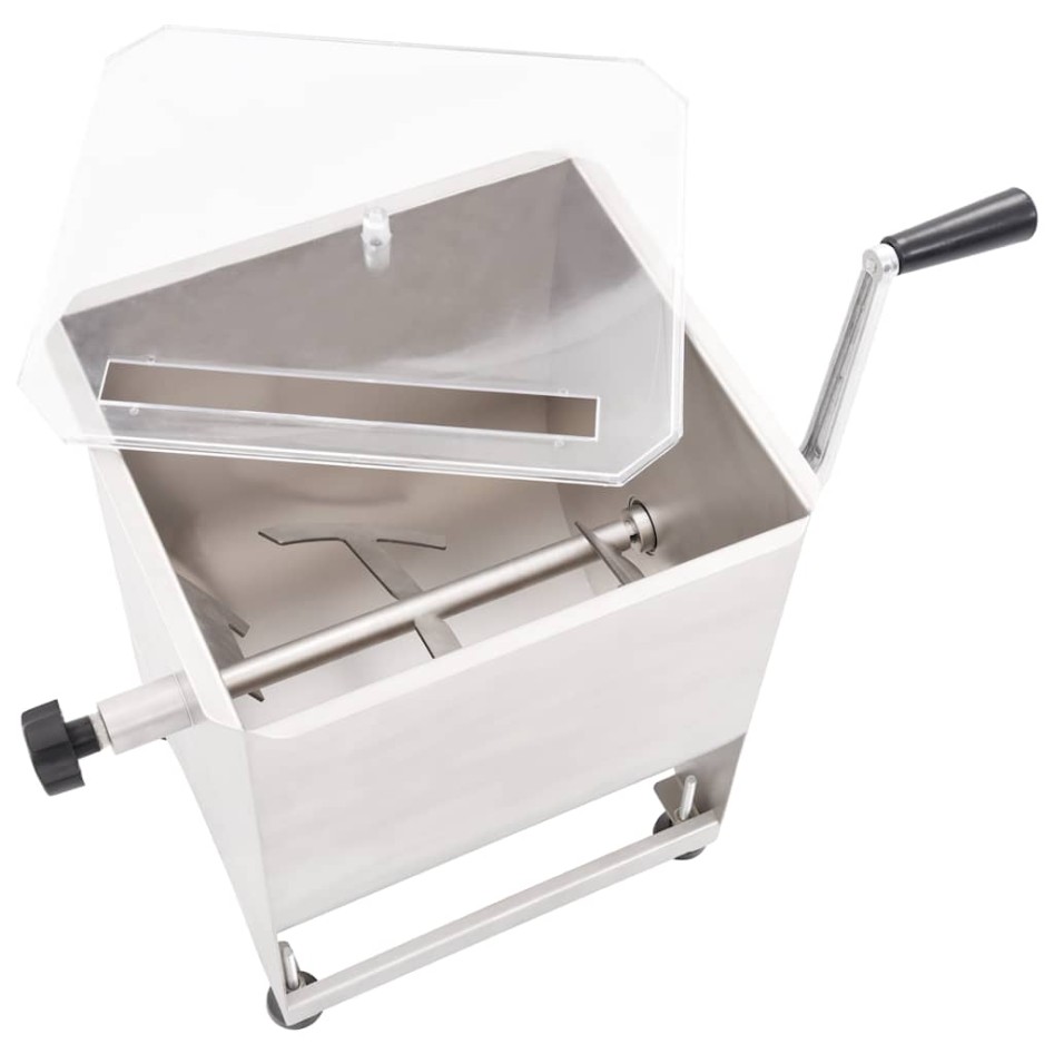 Mezcladora de carne con caja engranajes acero inox.