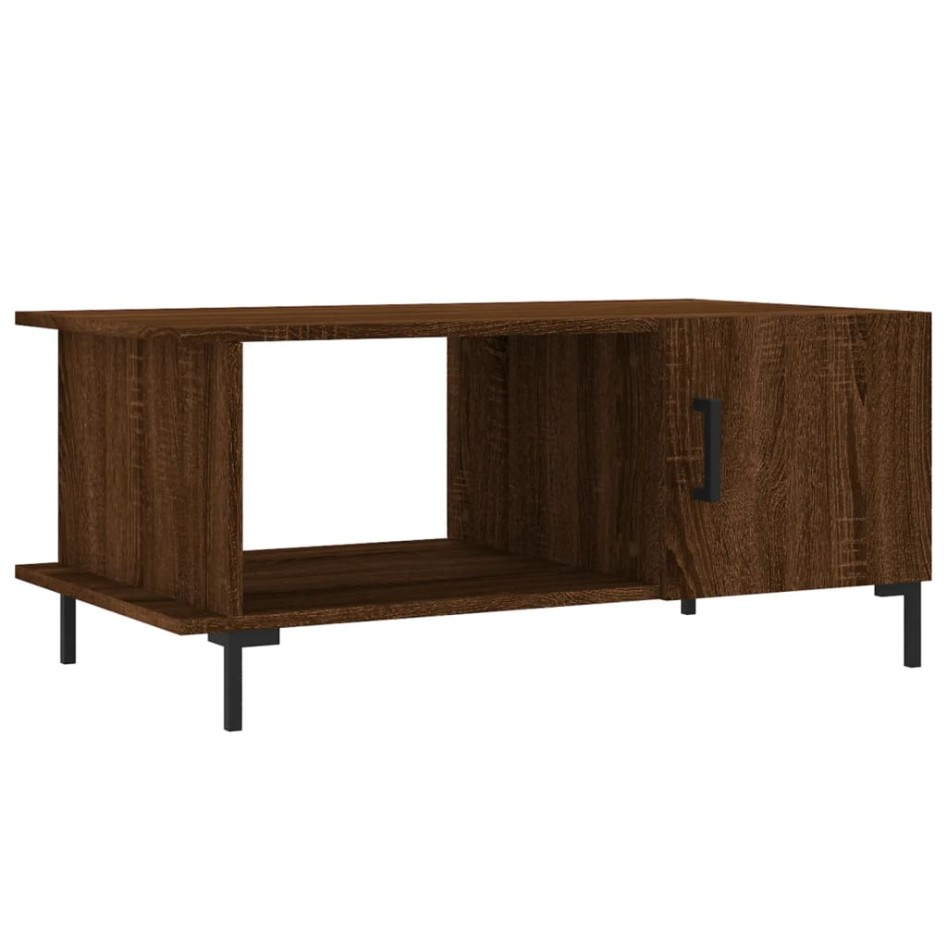 Mesa de centro madera contrachapada roble marrón 90x50x40