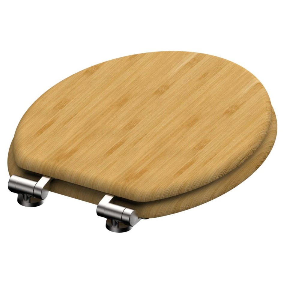 SCHÜTTE Asiento de inodoro con cierre suave NATURAL