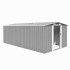 Caseta de jardín metal gris 257x489x181