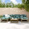 Juego de muebles de jardín 7 pzas madera de pino impregnada