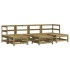 Juego de muebles de jardín 7 pzas madera de pino