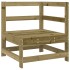 Juego de muebles de jardín 7 pzas madera de pino
