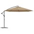 Sombrilla voladiza con poste de aluminio gris taupe 350