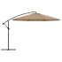 Sombrilla voladiza con poste de aluminio gris taupe 350