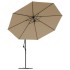 Sombrilla voladiza con poste de aluminio gris taupe 350