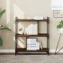 Librería 3 estantes madera ingeniería marrón roble 76x32x88
