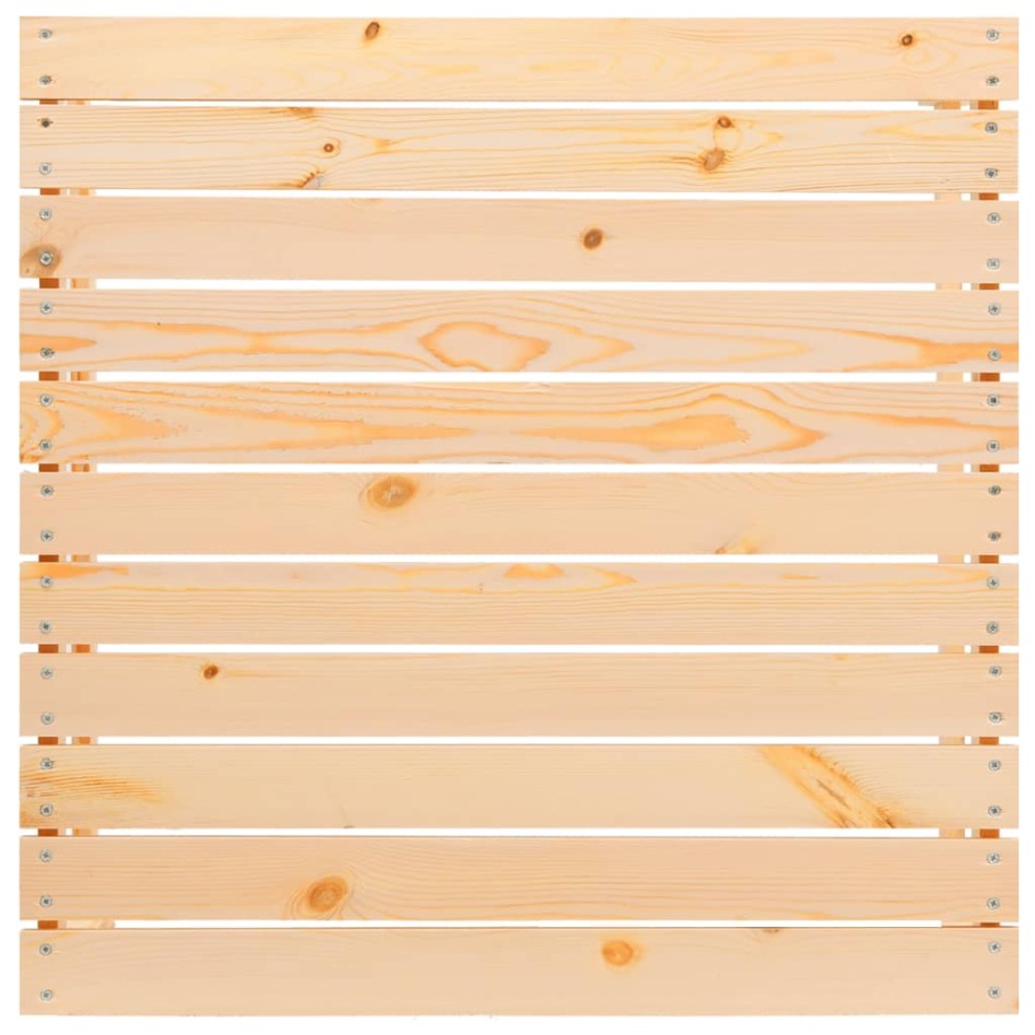 Taburete de jardín madera maciza de pino 70x70x30