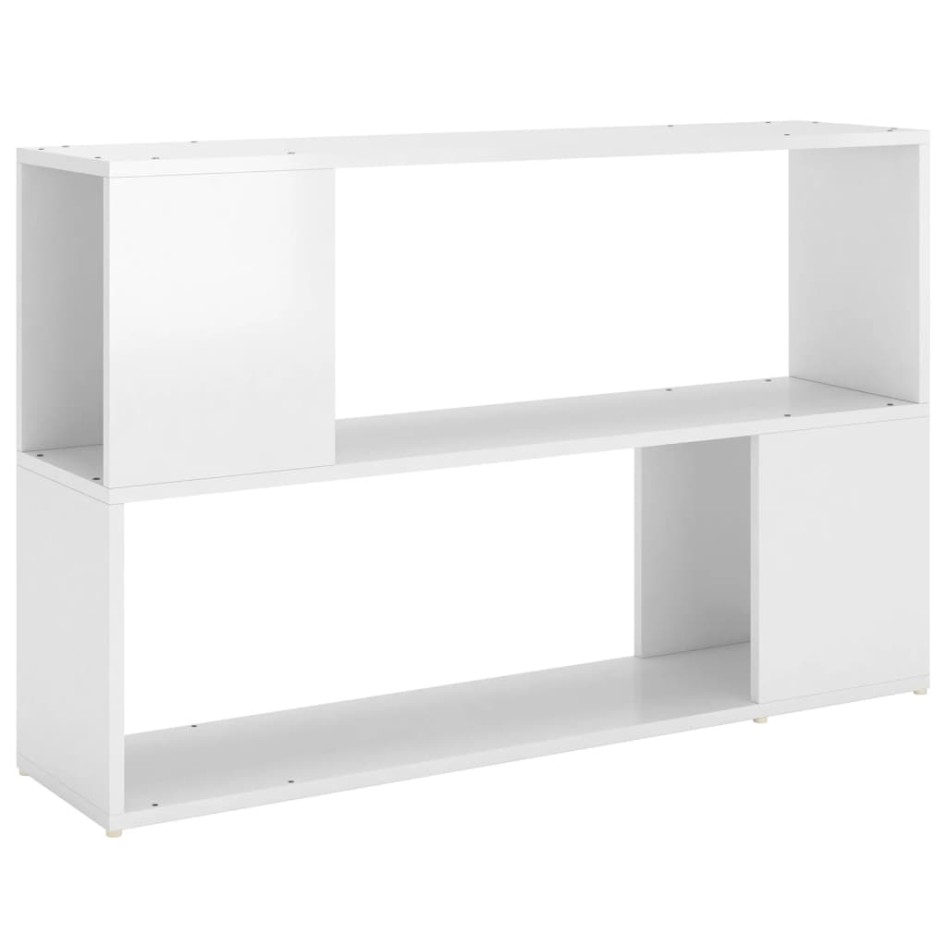Librería de madera contrachapada blanco brillante 100x24x63