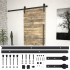 Kit de herrajes para puertas correderas SKIEN acero negro
